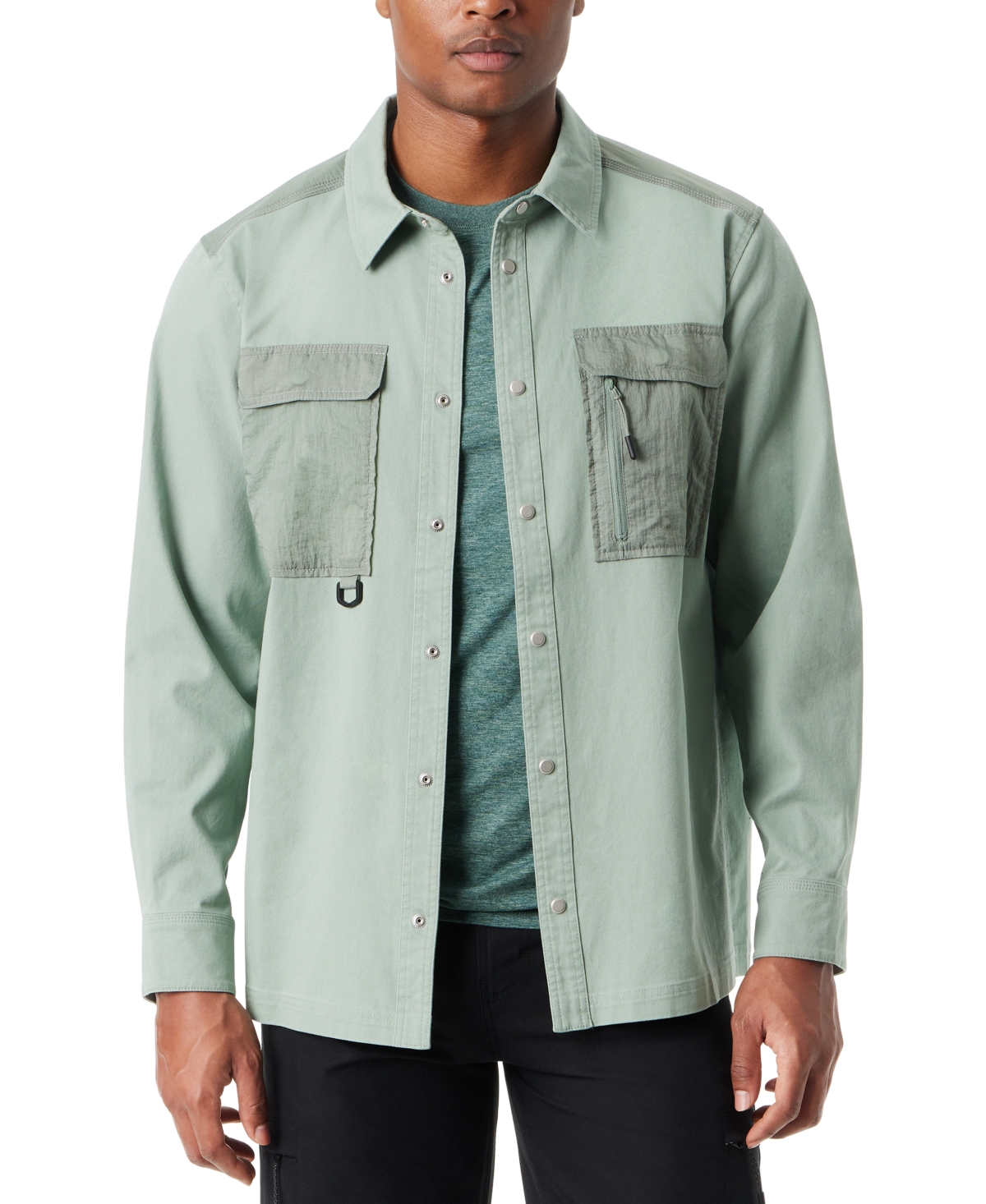 Men's Relaxed Fit Camo Worker Shirt Jacket - Beluga - S