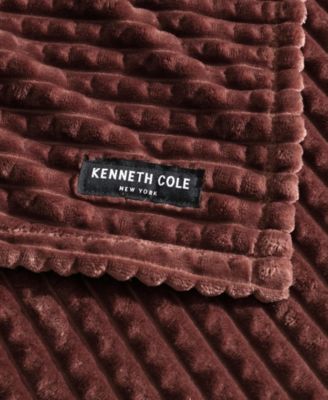 Solid Textured Jacquard Plush Throw, 60" X 50"