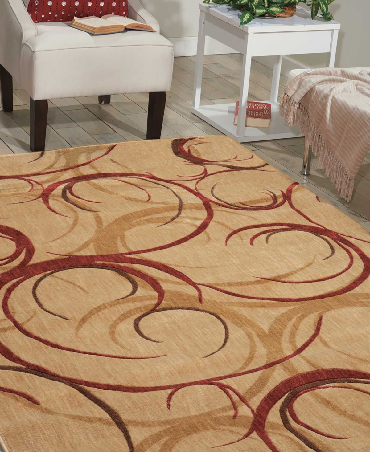 Nourison Home Somerset St82 7'9"x10'10" Area Rug In Beige