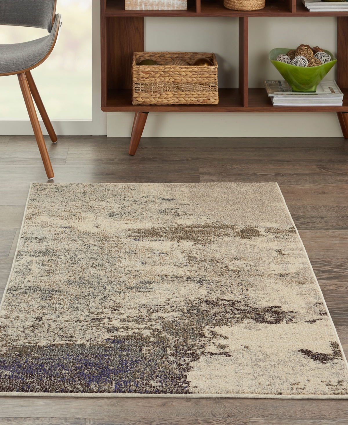 Nourison Home Celestial Ces02 3'x5' Area Rug In Ivory,gray