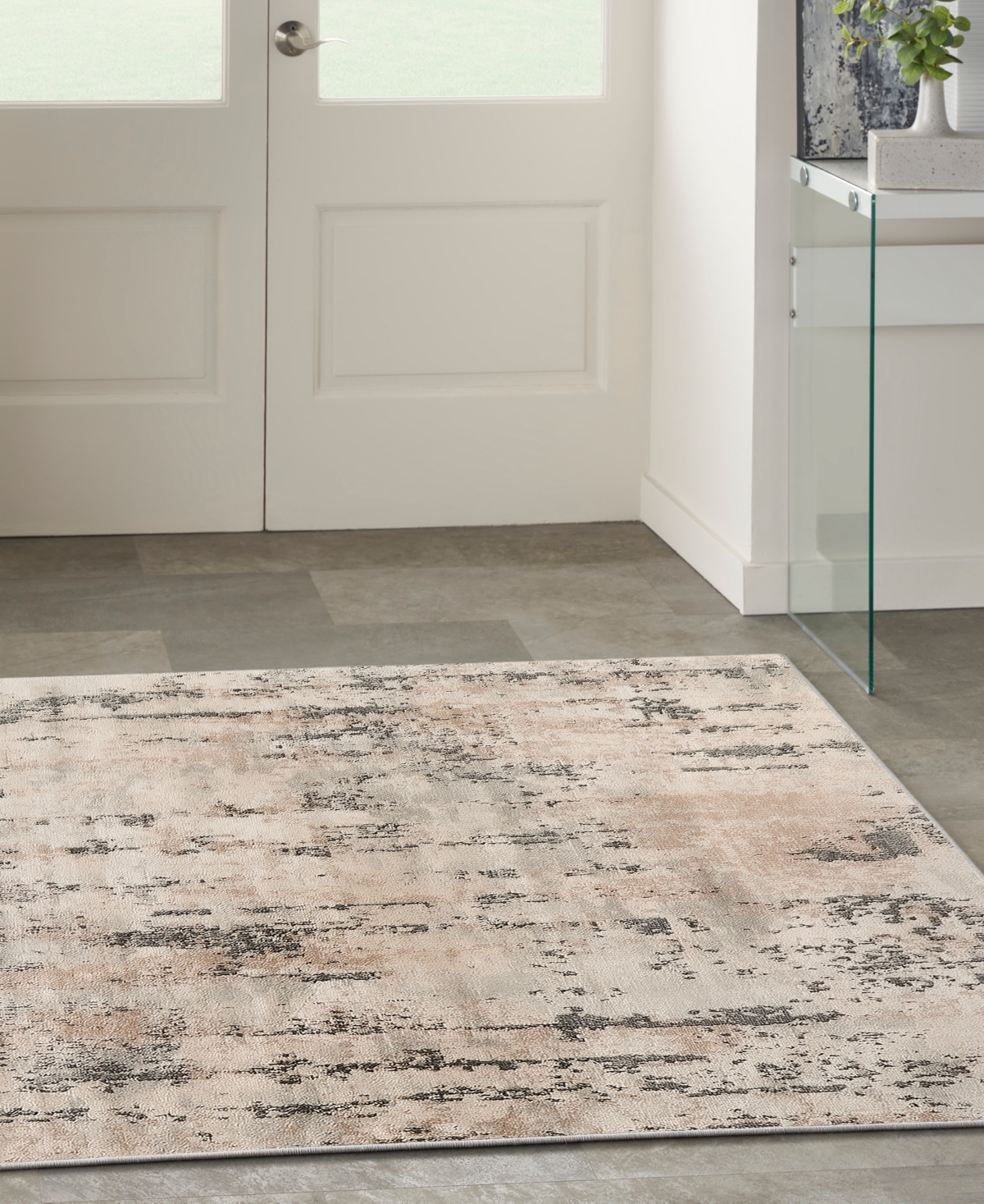 Nourison Home Quarry QUA01 4'x4' Area Rug -Gray