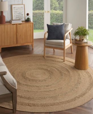 Natural Seagrass NSG01 6'x6' Round Area Rug