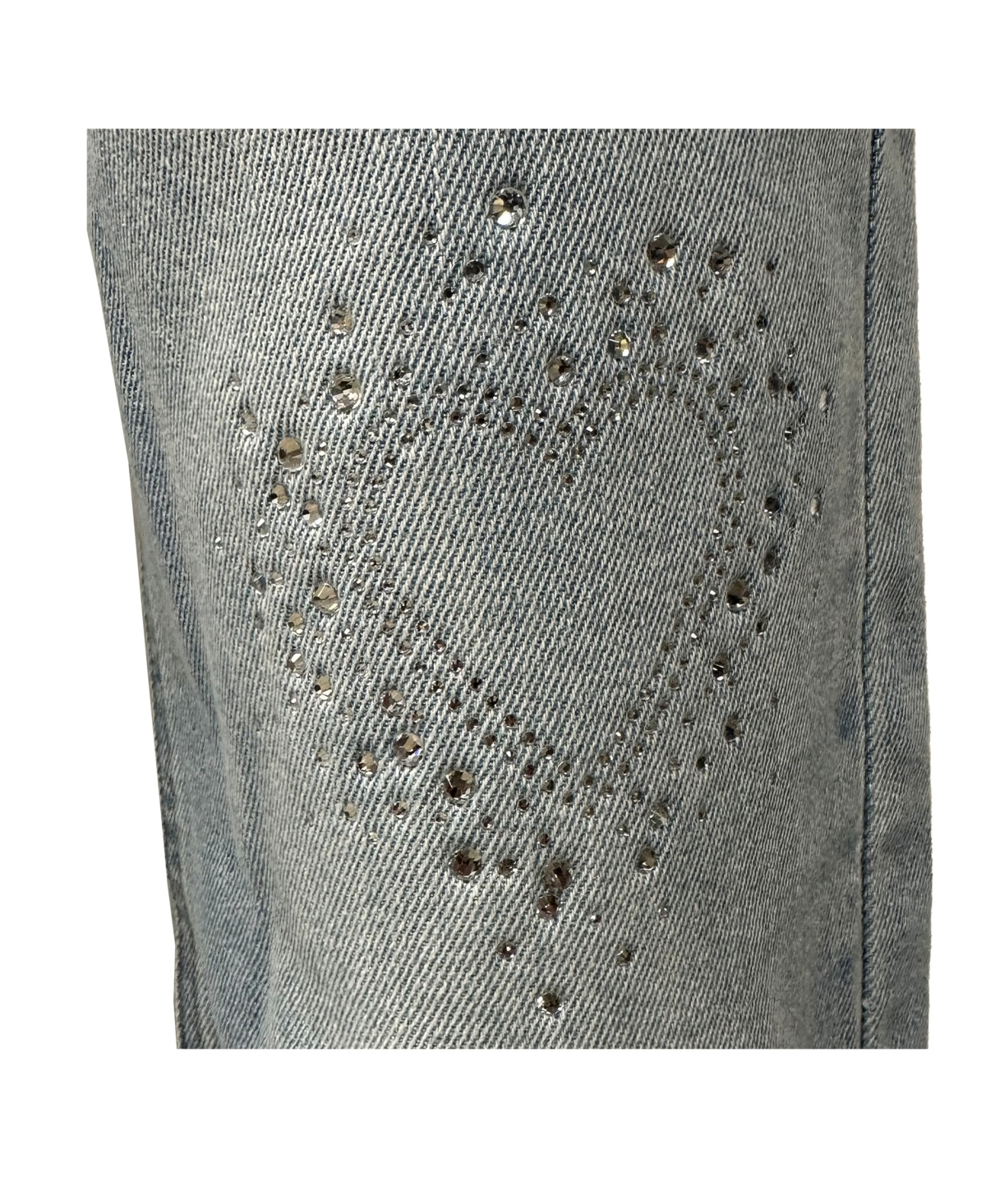 Shop Imperial Star Girls Heart Bling Wide Leg Jean In Light Wash