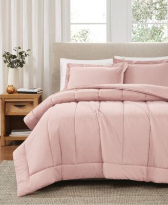Solid Cotton Percale 2-Pc. Comforter Set, Twin/Twin XL