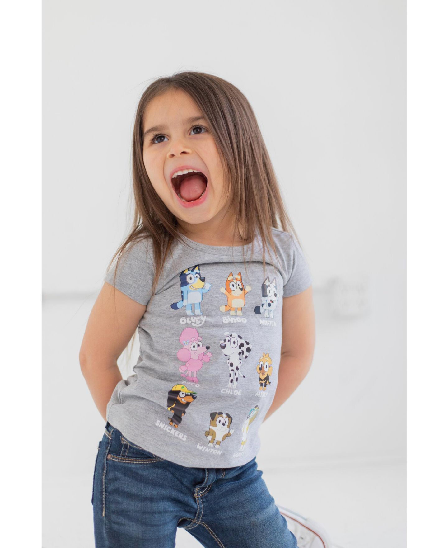 Футболки Bluey Child Bingo and Friends 3 Pack Graphic T-Shirts для девочек-малышей — фото 7