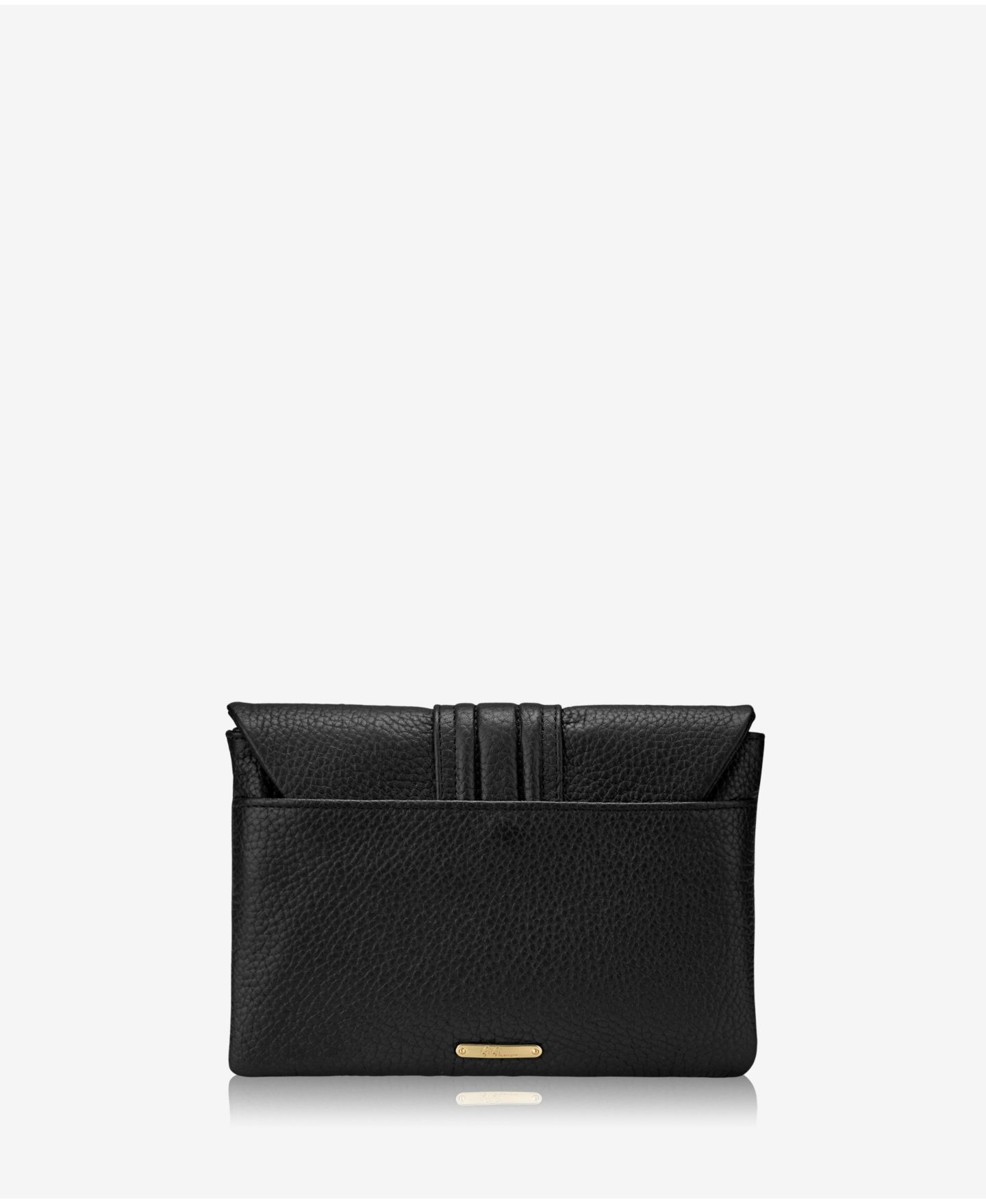 Женский клатч GiGi New York Ava Leather Clutch, цвет: Чёрный — фото 2