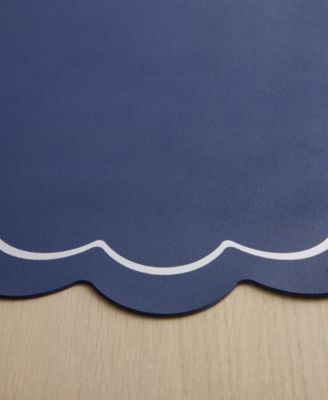 Scallop Edge 15" Round Reversible Placemats, Set of 6