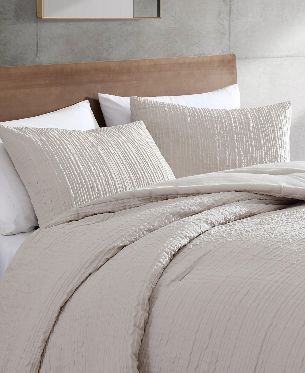 Kenneth Cole New York Serenity Wavy Lines Embossed -Pc. Comforter Set