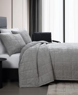 Chenille Box Solid 3-Pc. Quilt Set, King