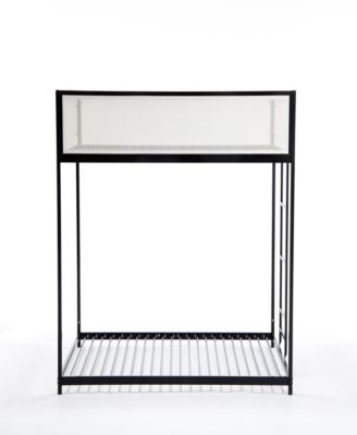 Adam Twin Twin Bunk Black with White Mesh Guard Rail