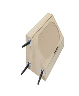 Corner Cabinet with Rattan Door for Small Spaces