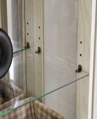 Lighted Glass Display Cabinet with Adjustable Shelves