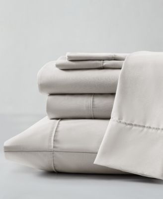 Kenneth Cole New York Solid Cationic Brushed Microfiber 4 Piece Sheet Set, Queen