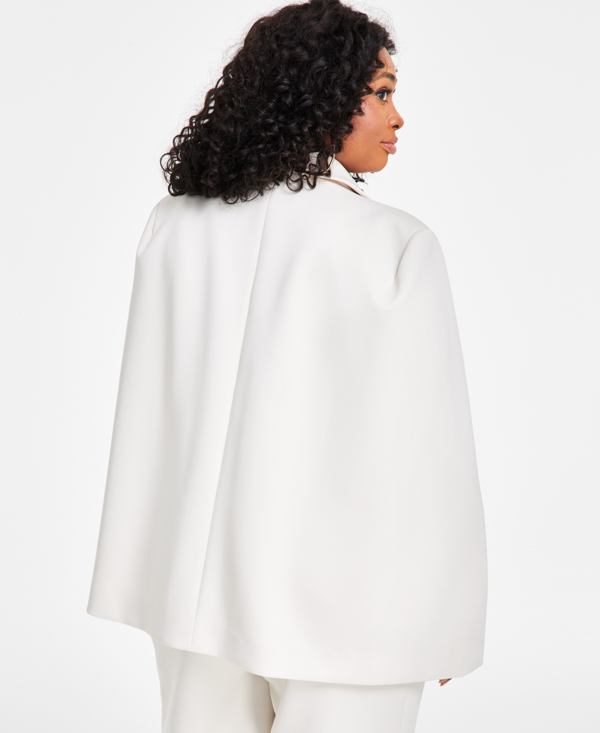 Nina Parker Trendy Plus Size Cape Style Blazer