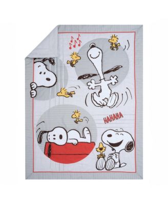 Toddler Snoopy Love 4-Piece Bedding Set - Gray/Red/White