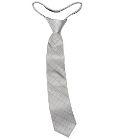 Big Boys Etched Grid Zipper Necktie 