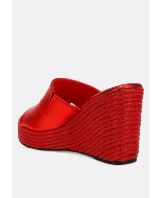 No Filter Wedge Heel Peep Toe Sandals