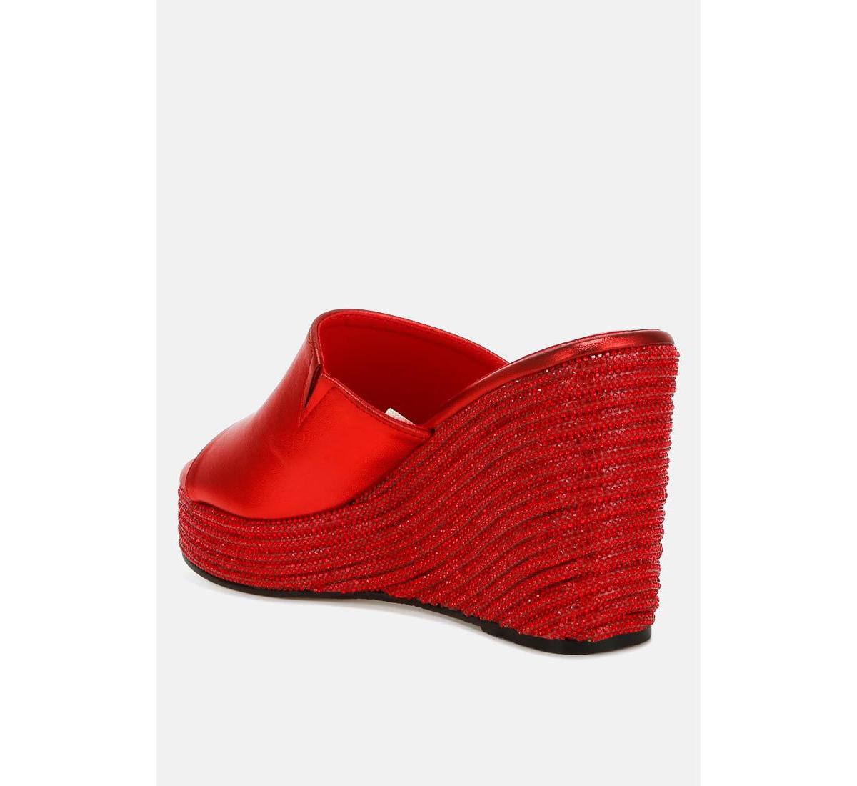 London Rag No Filter Wedge Heel Peep Toe Sandals