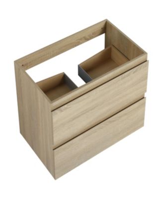 Wall-Mounted Bathroom Vanity With Resin Sink, 2-Soft Close Drawers, KD-Package