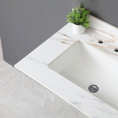 31" Marble Vanity Top with Sink and Backsplash