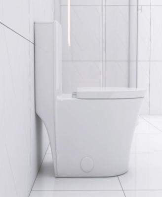 Elongated One Piece Toilet White