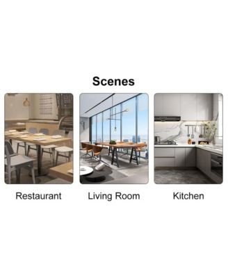 Table and chair set, Modern minimalist rectangular dining table, 0.4 inch thick, with a black imitation marble pattern glass desktop and black MDF legs. Comfortable PU seats, perfect for dinner, meet