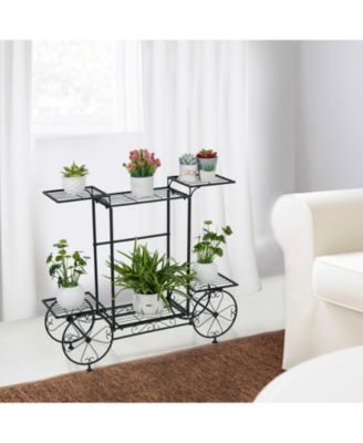 Garden Wrought Iron Plant Stand 6 Tiers Flower Pots Display Rack Home Garden Decor