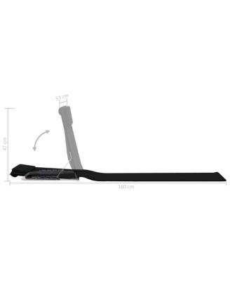 Beach Chair Set of 2 Black Polyester fabric and steel frame Large