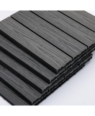 Interlocking Deck Tiles: Grey Outdoor Flooring