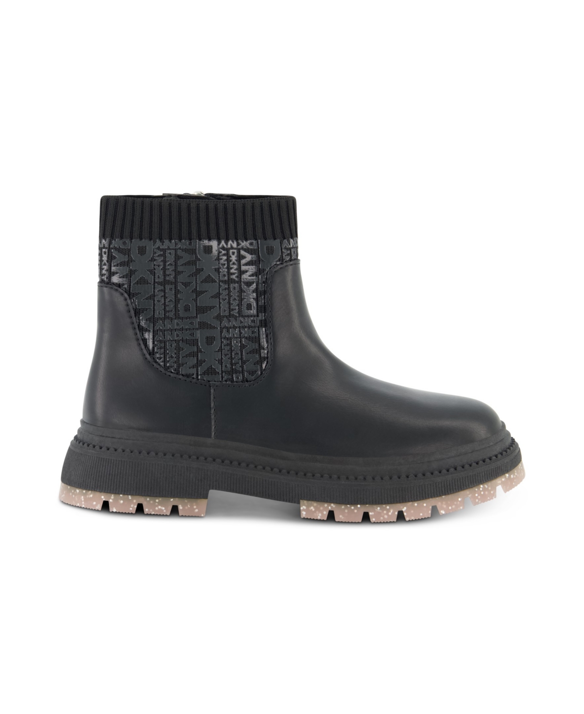 Dkny Little And Big Girls Crissa Stretch Lug Boot In Black