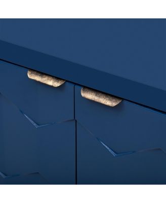 Luxurious Four-Door Sideboard with Honeycomb Patterned Doors, Offering Ample Storage for Study, Entrance and Living Room