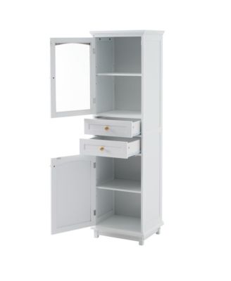 Bathroom Cabinet with Glass Doors