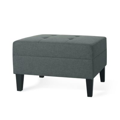 Plush Ottoman with Birch Legs Comfort, Style, and Durability