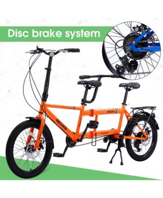Tandem bike, 20inch wheels, 2-seater, shimano 7speed, foldable tandem adult beach cruiser