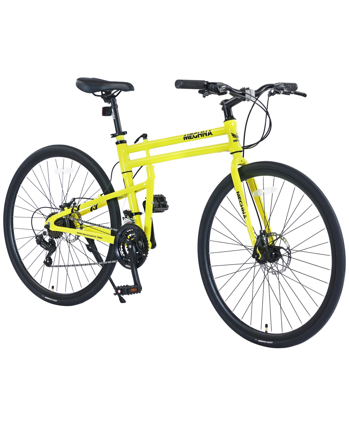 Streamdale Furniture 21 Speed Folding Hybrid bike Disc Brake 700C Road Bike For men women's City Bicycle