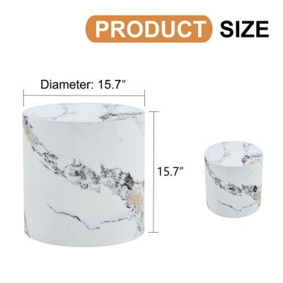 Streamdale Cylindrical Patterned Multipurpose Table