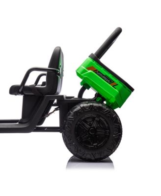 24V XXXL Kids Ride On UTV W/Parents Remote Control, Two-seater, Automatic tipping bucket, Rear wheel suspension, Slow start, Portable handle, Safety Belt, LED light, USB, MP3,Bluetooth, Horn for Kids