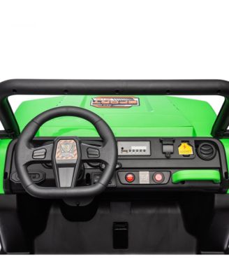 24V XXXL Kids Ride On UTV W/Parents Remote Control, Two-seater, Automatic tipping bucket, Rear wheel suspension, Slow start, Portable handle, Safety Belt, LED light, USB, MP3,Bluetooth, Horn for Kids