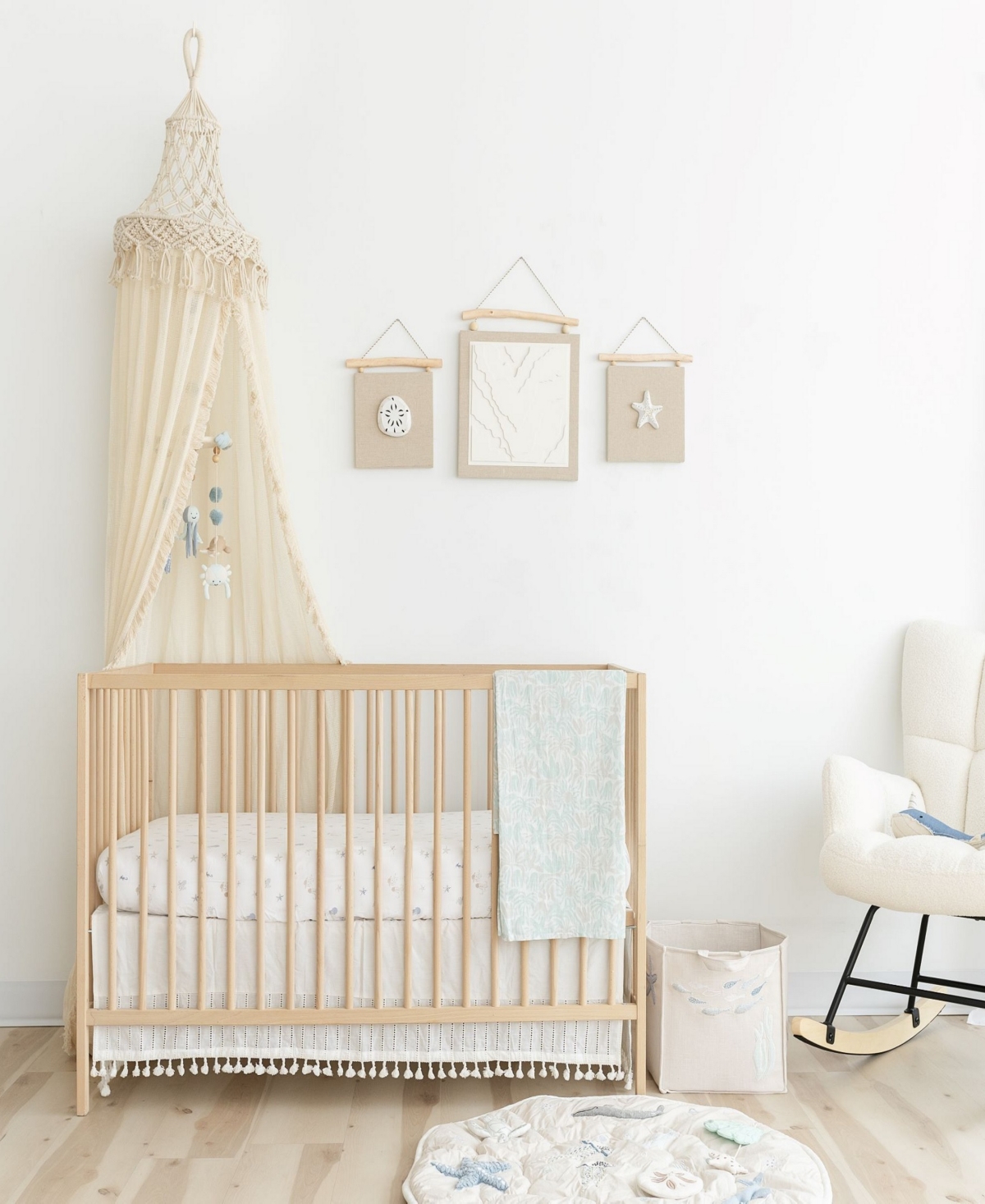 Crane Baby Infants Cove Mobile Ocean Life Ceiling Hanging In Blue