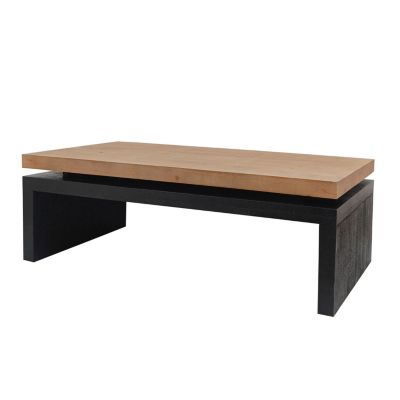 Wood 2-Tier Living Room Coffee Table