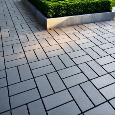 27 Pack Interlocking Plastic Deck Tiles - 12" x12" Square - Waterproof Outdoor - Poolside Balcony Backyard Decking Tiles - Easy Installation - Sturdy PP Material - Strong Load-Bearing Capacity