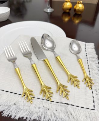 Leaf 20-Pc. Flatware Set, Serving for 4