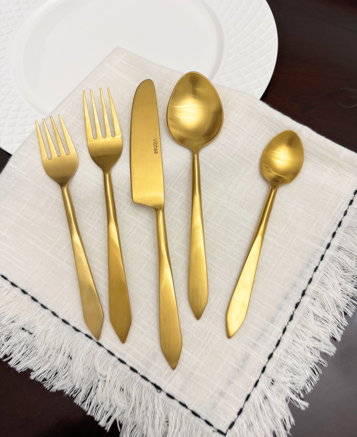 VIBHSA BRUSHED 20-PC. FLATWARE SET, SERVING FOR 4 