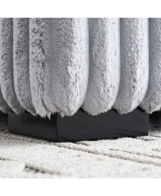 1 Pc. Upholstered Comfy Sleeper with Back & Toss Pillows, Bluetooth Speaker & Wireless Charger Loveseat with Ottoman