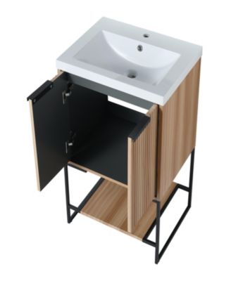 24 Inch Freestanding Bathroom Vanity With Resin Basin