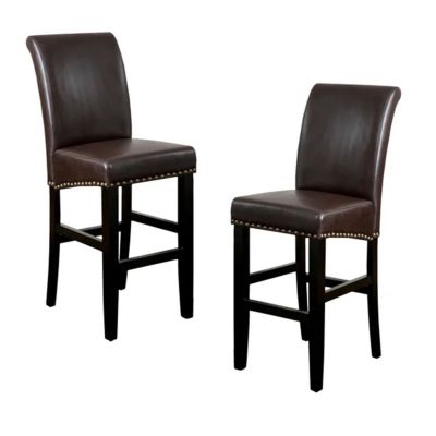 Upholstered 30" Counter Stool with Solid Wood Frame (Set of 2)