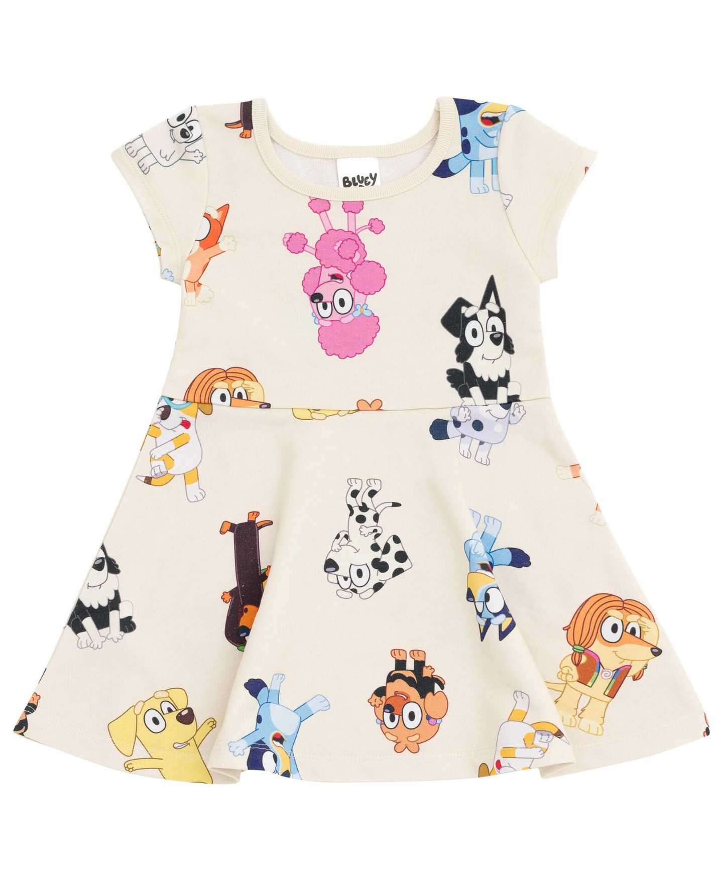 Платье Bluey Character Print Dress Infants to для девочек, цвет: Бежевый — фото 1