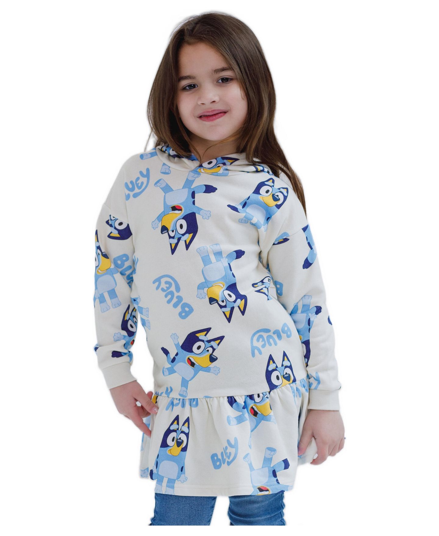 Платье Bluey Fleece Dress (10-12) для девочек, цвет: Белый — фото 2