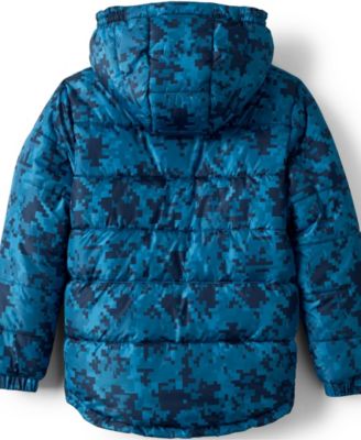 Boys Reversible Fleece Puffer Hooded Jacket