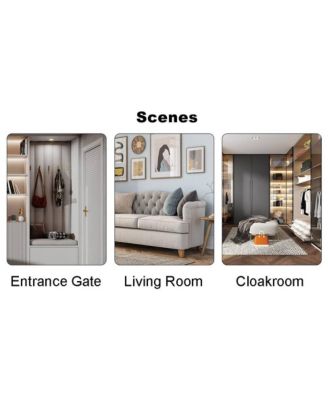 Streamdale Minimalist Storage Cabinet, Rattan Accent